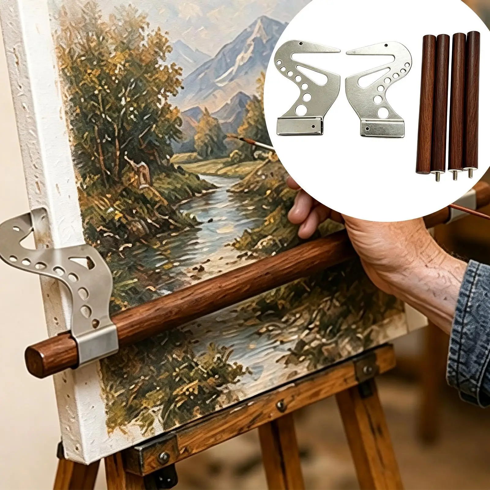 Wood Artist Hand Support Bridge Adjustable Height Angle Hanging Design Portable Hand Stabilizer With Self-locking Gravity Design