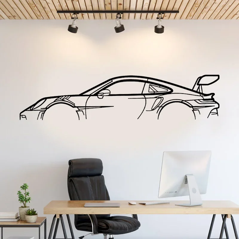 Car Silhouette Wall Art Sticker Vinyl Home Decor Automotive Service Center Garage Car Beauty Shop Decoration Decals Murals S610