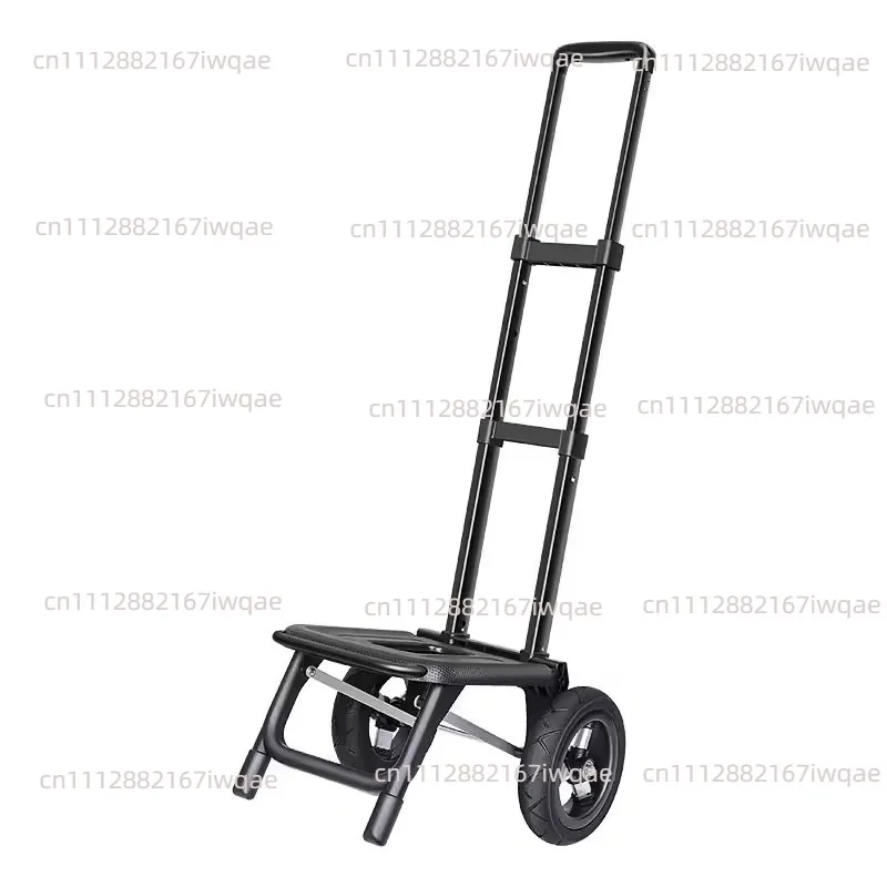 Trailer Folding Small Cart Household Shopping Grocery Cart Pull Goods Rod Cart for Outdoor Large Wheeled Handcart