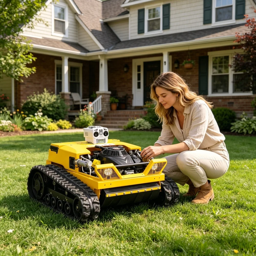 

Remote Control Lawn Mower Strong Power Equipment Reliable Performance Easy Handling Robust Structure High Efficiency