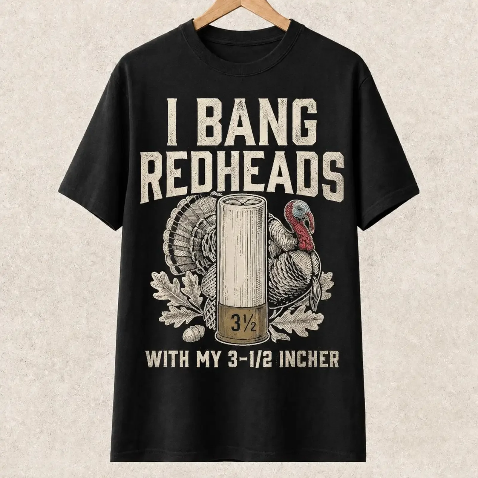 I Bang Redheads Turkey Hunting Gobbler Outdoorsman T Shirt vintage Washed designer clothes graphic Comfortable Unisex Slightly