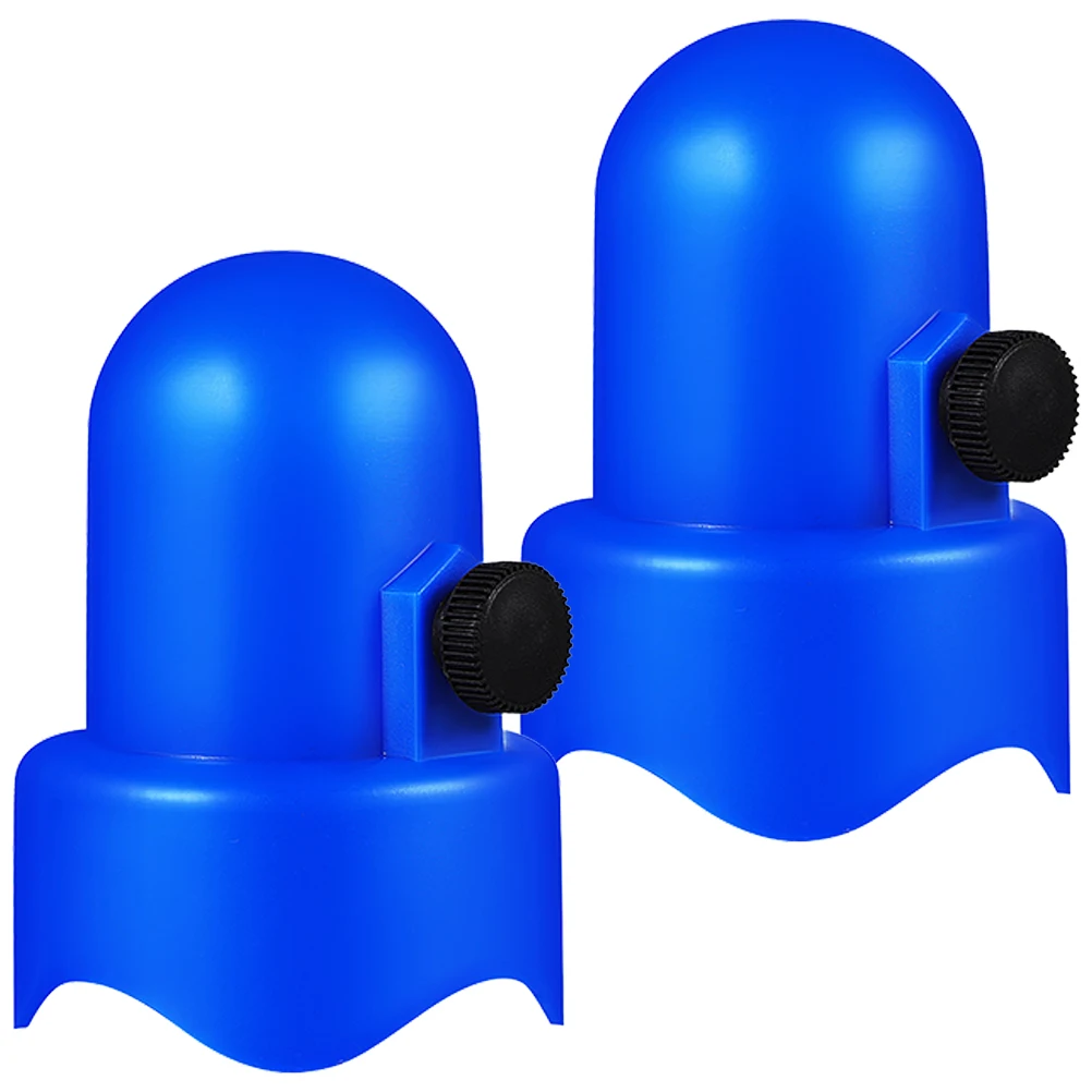 

2pcs Trampoline Top Hat Durable Plastic Cover Spherical Design Replacement Accessories Blue Color Bounce Pads Enclosure Pole