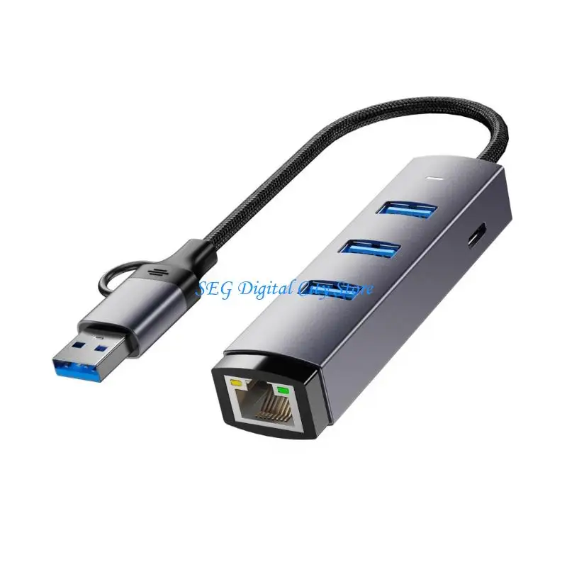 adaptador-u75b-porta-dupla-usb-type-c-para-gigabit-ethernet-com-3-portas-usb30-para-laptop-tablets-e-smartphones
