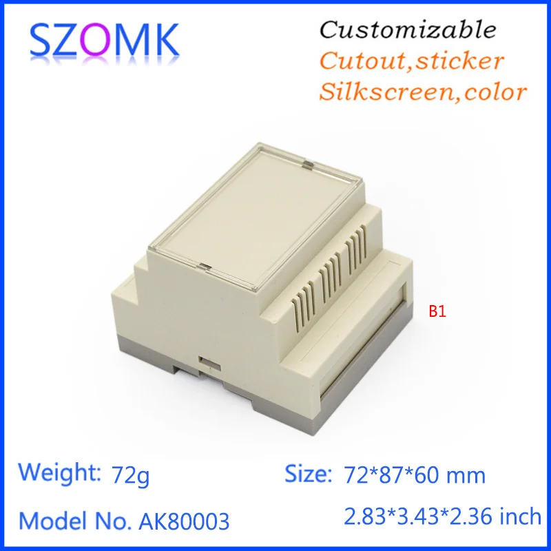 SZOMK China Newest electronic control plastic terminal connector housing (1Pcs) 72*87*60mm distrubition enclosure