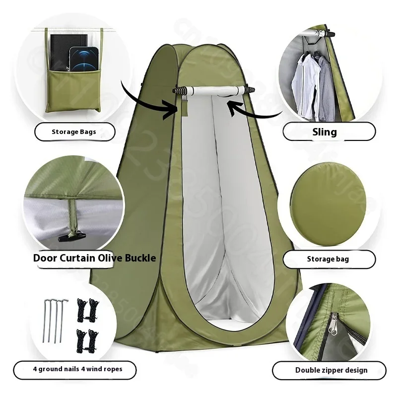 Portable Outdoor Camping Tent Shower Simple Bath Cover Changing Fitting Room Tent Mobile Toilet Fishing Photography Tent