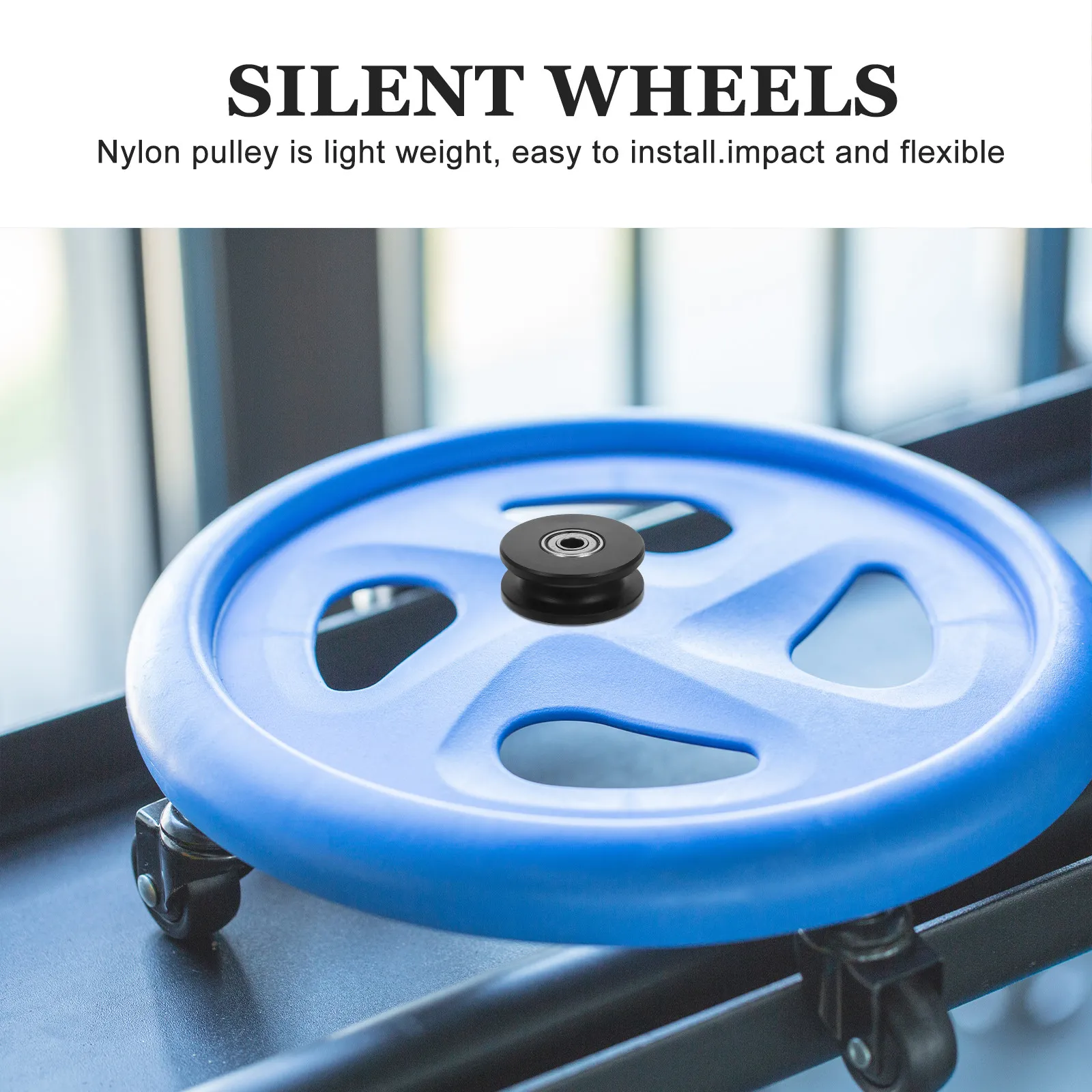 2Pcs High-Durability Silent Bearing Pulley Wheels Universal Fit for Cable Systems Functional Trainers Strength Training