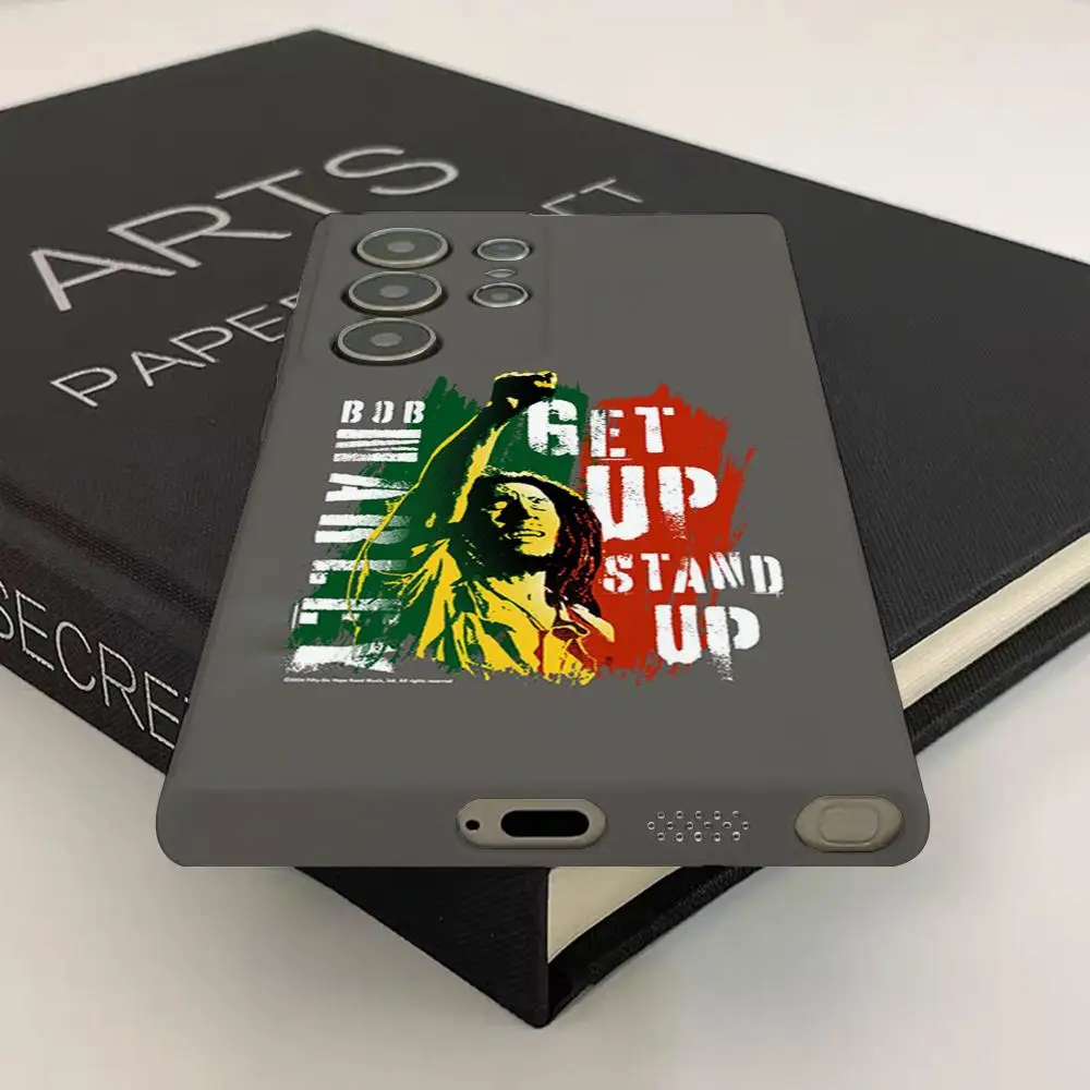 Bob Marley Phone Case For Samsung S25 Shell GalaxyS24Ultra 23plus S22 21 A56 36 Glossy Film Hard PC Cover
