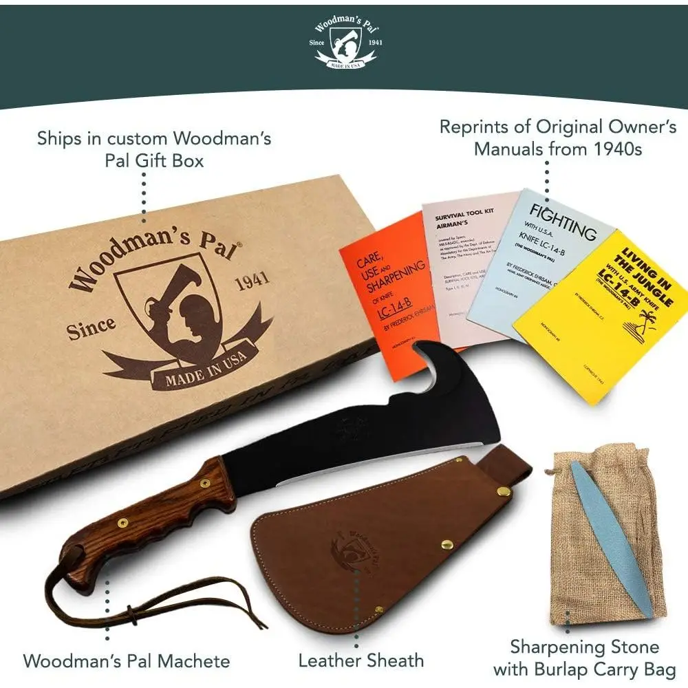 Multi-Purpose Axe with Sheath - Ideal for Camping, Fishing, Hunting, and Bushcraft (Wood Handle) - view 2