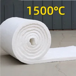 Manta de fibra cerámica con rodamiento de circonio resistente a altas temperaturas, aislamiento resistente al fuego, algodón utilizado en la industria, 1500 ℃