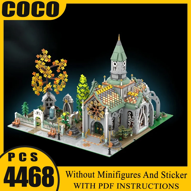 

Moc Building Blocks Ring Scene Castle Architecture Model Technology Modular Building Blocks Children's Festival Gift Toy DIY Set
