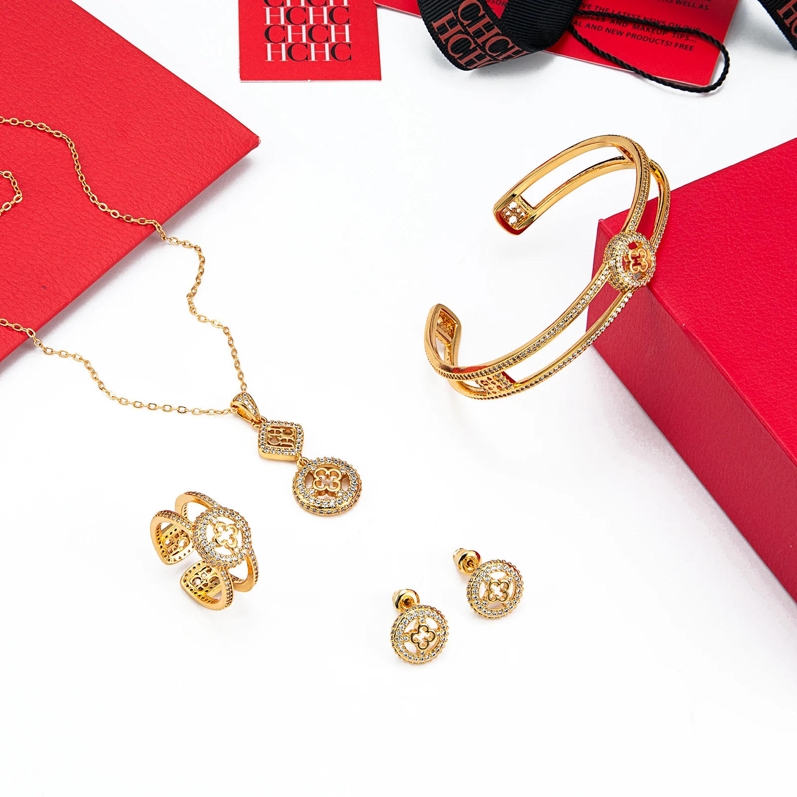 CILMI HARVILL CHHC Bracciale in metallo da donna di alta qualità Durevole realizzato in ottone Misura universale Placcato in oro duro