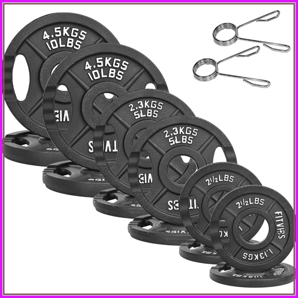 Gusseisen-Gewichtsscheiben 1 Zoll, 70 LB Set für Krafttraining & Gewichtheben