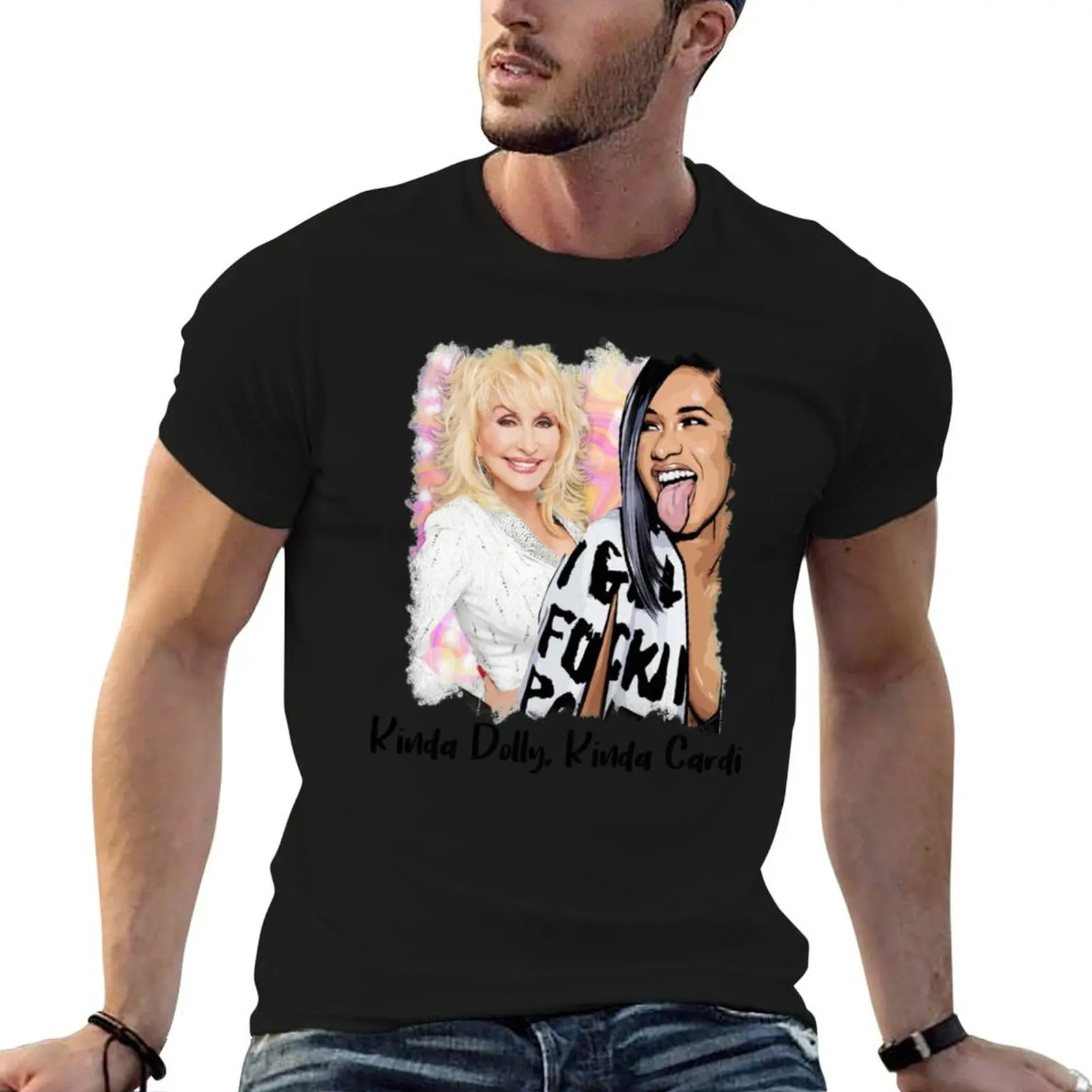 

kinda dolly kinda CARDI funny cute rap country music Dolly Parton funny Jolene feeling cute T-Shirt