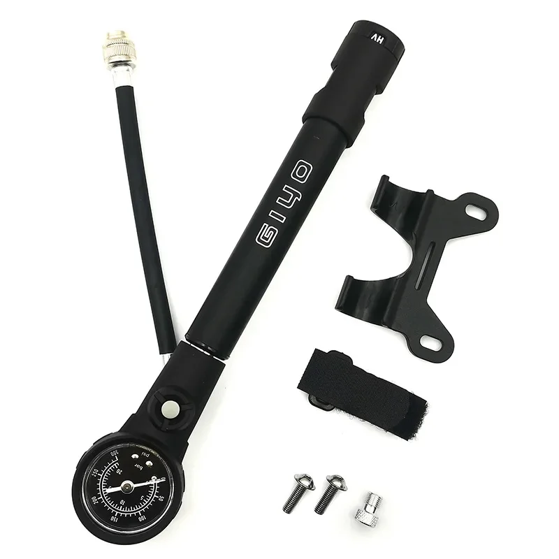 Bike Mountain Bike Pump Portable Mini High Pressure Front Fork American Inflator French Mouth Inflator GS-41E