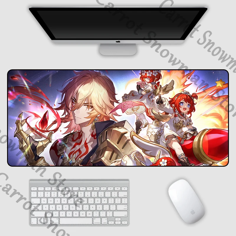 Honkai: Star Rail Mydei Anime alfombrilla para ratón de escritorio alfombrilla antideslizante para ordenador Cosplay regalo de dibujos animados decorar