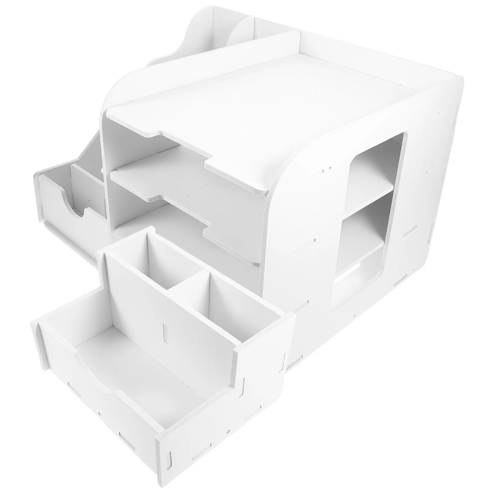 

File Rack 4-Tier Desktop Organizer For Office School Home Stationery Shelf File Storage Container Office Storage Shelf