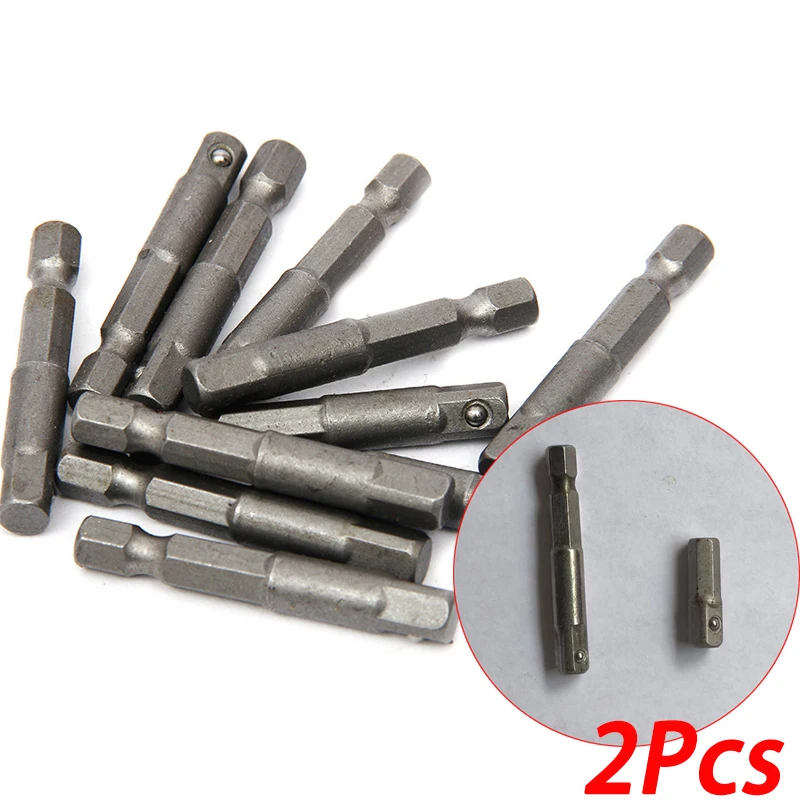 2PCS 25mm/50mm Electric Bit With Steel Ball Socket Wrench Adapter Extension Rod Wrench To Hex Joint For Rachet Hand Tools