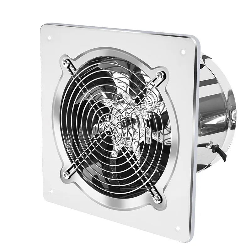 6''7''8'' Booster Fan Extractor Exhaust fan Ventilation Pipe Fan for Bathroom Toilet Kitchen Wall Window Stainless Steel Fan