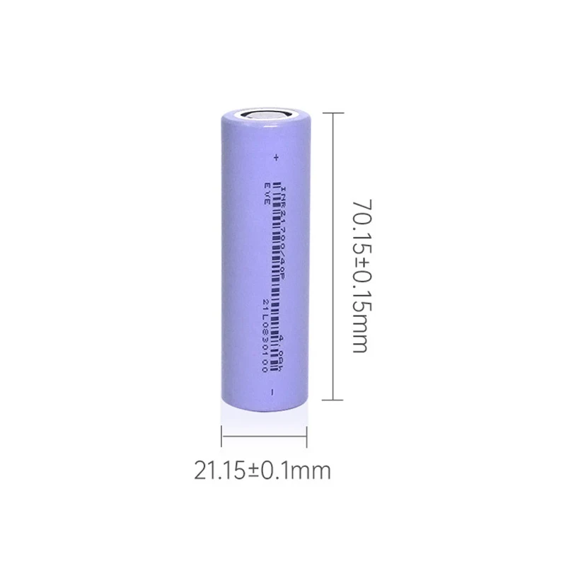 Batterie au lithium aste d'origine pour outil électrique, cellule d'alimentation EVE 21700, 3800-4000mAh, 3.6V, 40P, 24.com