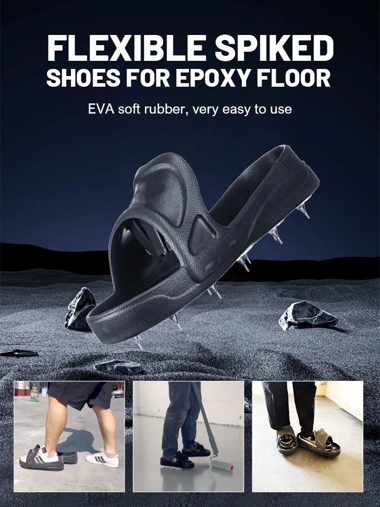 

Flexible Spiked Shoes for Epoxy Floor Coating Epoxy Paint Self-Leveling Cement EVA Soft Material US Large Size Tools