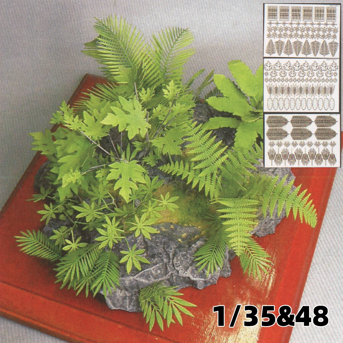 Kit de modelo em escala para construção de plantas, arbustos, graminhas, plantas de selva, mesa de areia, dioramas, modelos 1/32 1:35 1/48