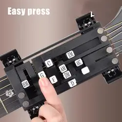 Guitar Chord Aid One-Touch Chords Presser Guitar Learning Tool Guitar Chord Trainer Practice Aid For Beginner Assistant Guitars