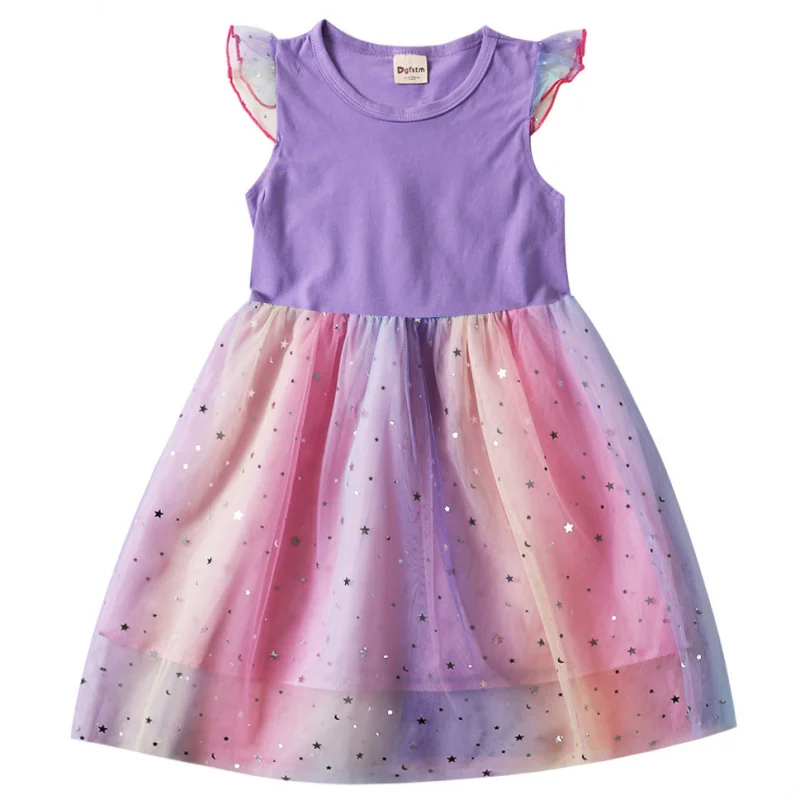 

Summer girls' new short-sleeved dress, princess dress, tulle dress, children's dress101