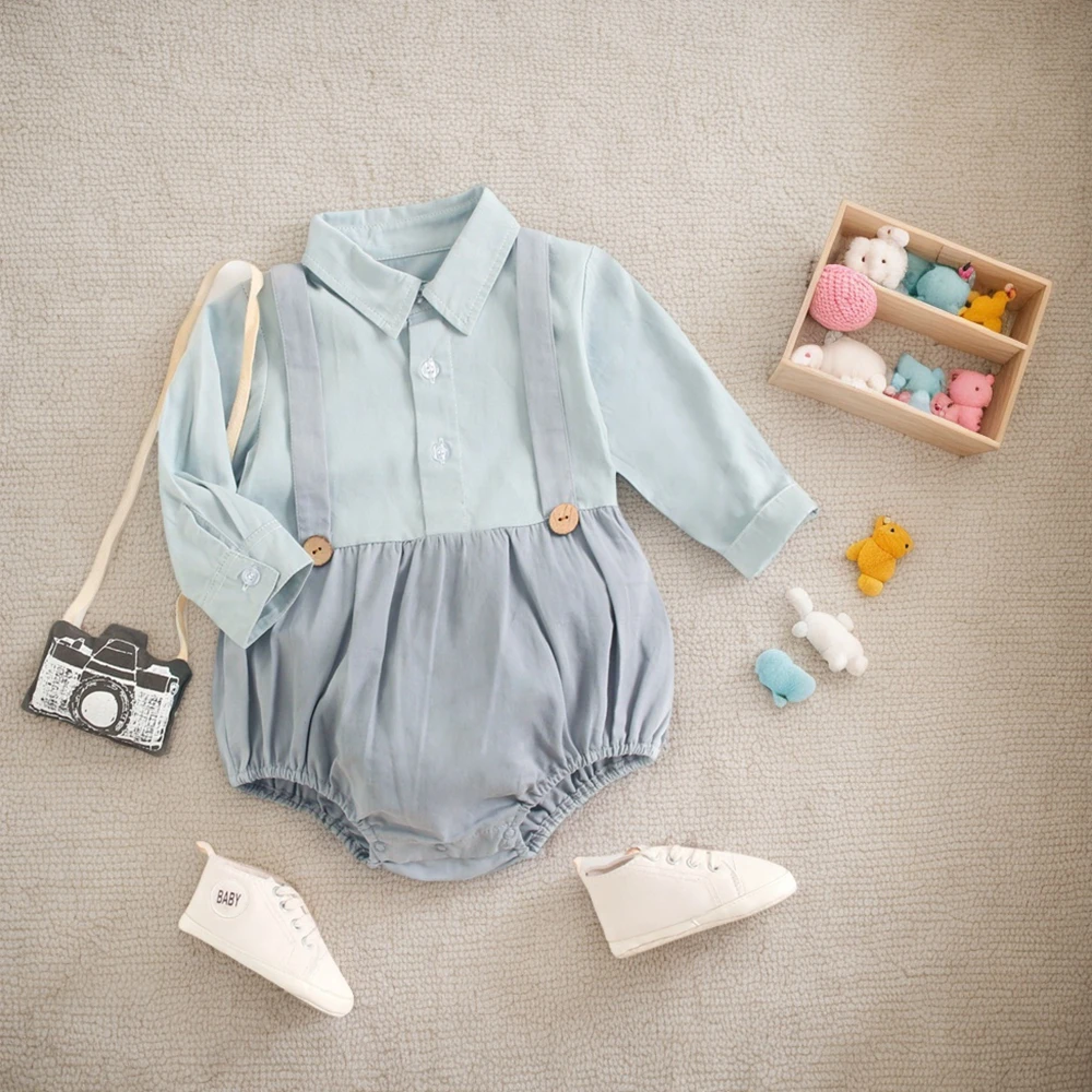 Sanlutoz 가을 긴 소매 아기 소년 바디 슈트 유아 Onesies 의류 캐주얼