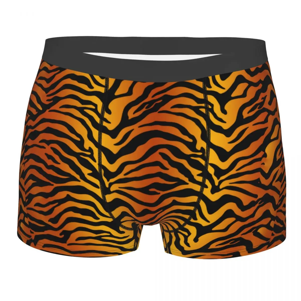 Roupa Interior Exótica Animal Print para Homens, Novidade Boxer Shorts, Cuecas Respiráveis, Calcinha Listra Gato e Tigre