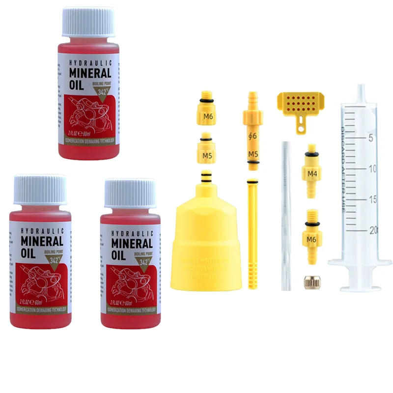 1/2/3 Stuks 60Ml Fiets Remvloeistof Minerale Olie Systeem Vloeistof Fietsen Mountainbikes Voor Fiets accessoire Olie Injector