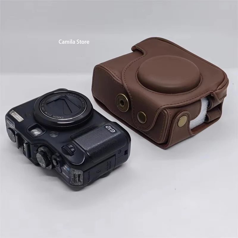 Waterproof Photo Camera PU leather Bag Body cover Case For CANON G10 G11 G12 G15 G16 Digital Camera Protective sleeve