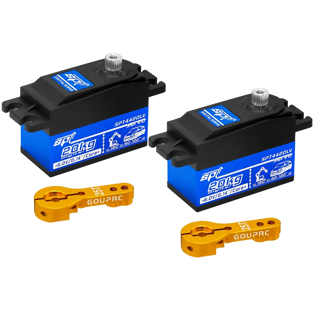 

20kg Metal Gear Servo with 25T Servo Arm RC Digital Micro Servo for 1/10 RC Car for Tamiya Kyosho On-Road Touring Drift Car/Boat