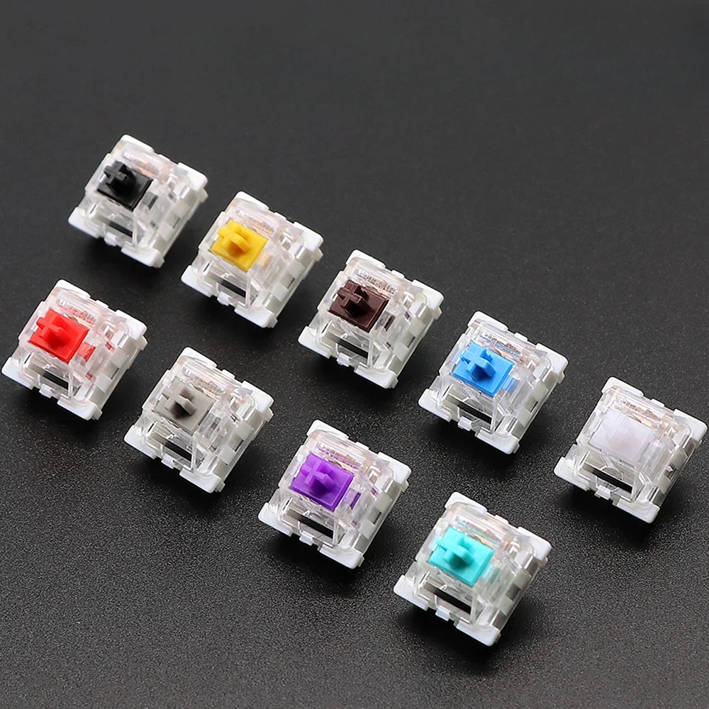 

10pcs Switches 3 Pin Key switches Replacement Tactile Medium-Level Sound Smoother Switches for Mechanical Gaming Keyboard.