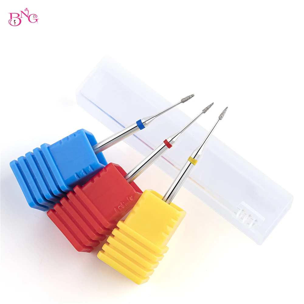 

Small Cuticle Drill Bits for Nails Diamond 3/32” Professional Safety Cuticle Clean Nail Drill Bit for Dead Skin Manicure Tools