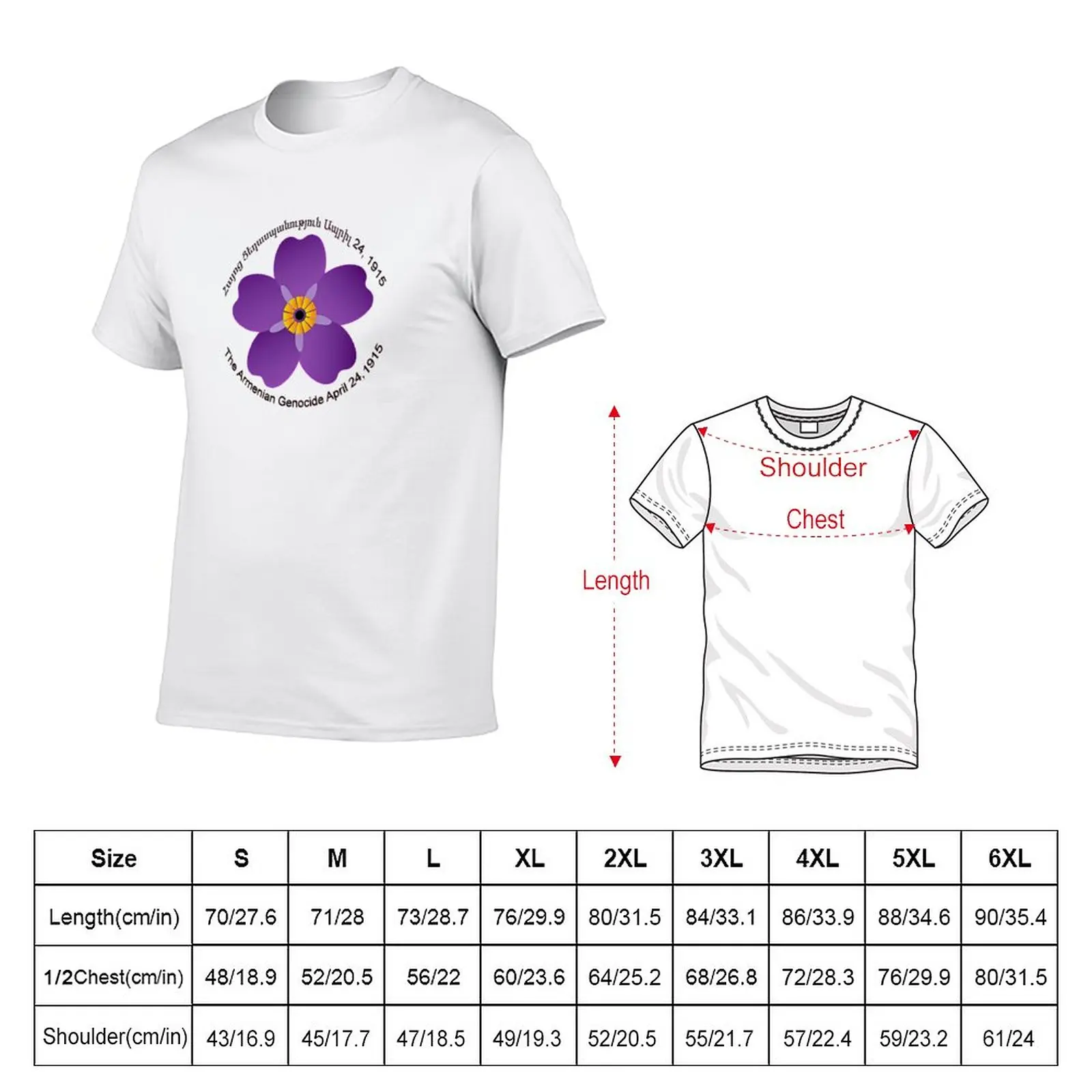 New Armenian Forget Me NotFLower T-Shirt vintage clothes summer top plus size tops plain t-shirt mens t shirt