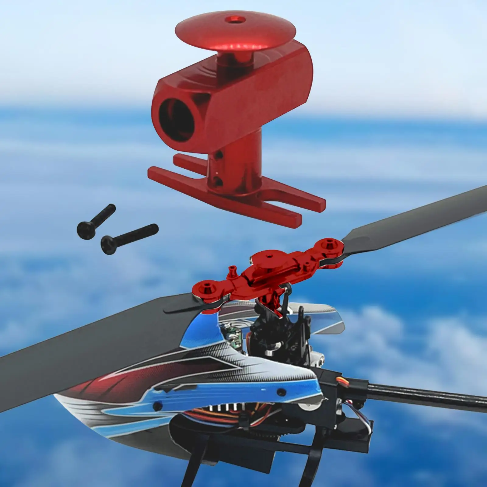 

RC Aluminium Rotor Head Replaces Accessories Part for K200 RC Fixed Wing Helicopter Toy Part Hobby