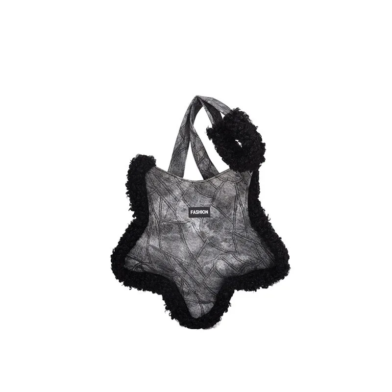 

2024 Новая волосатая пентаграмма с ковбойским узором и повседневная сумка подмышками в западном стиле