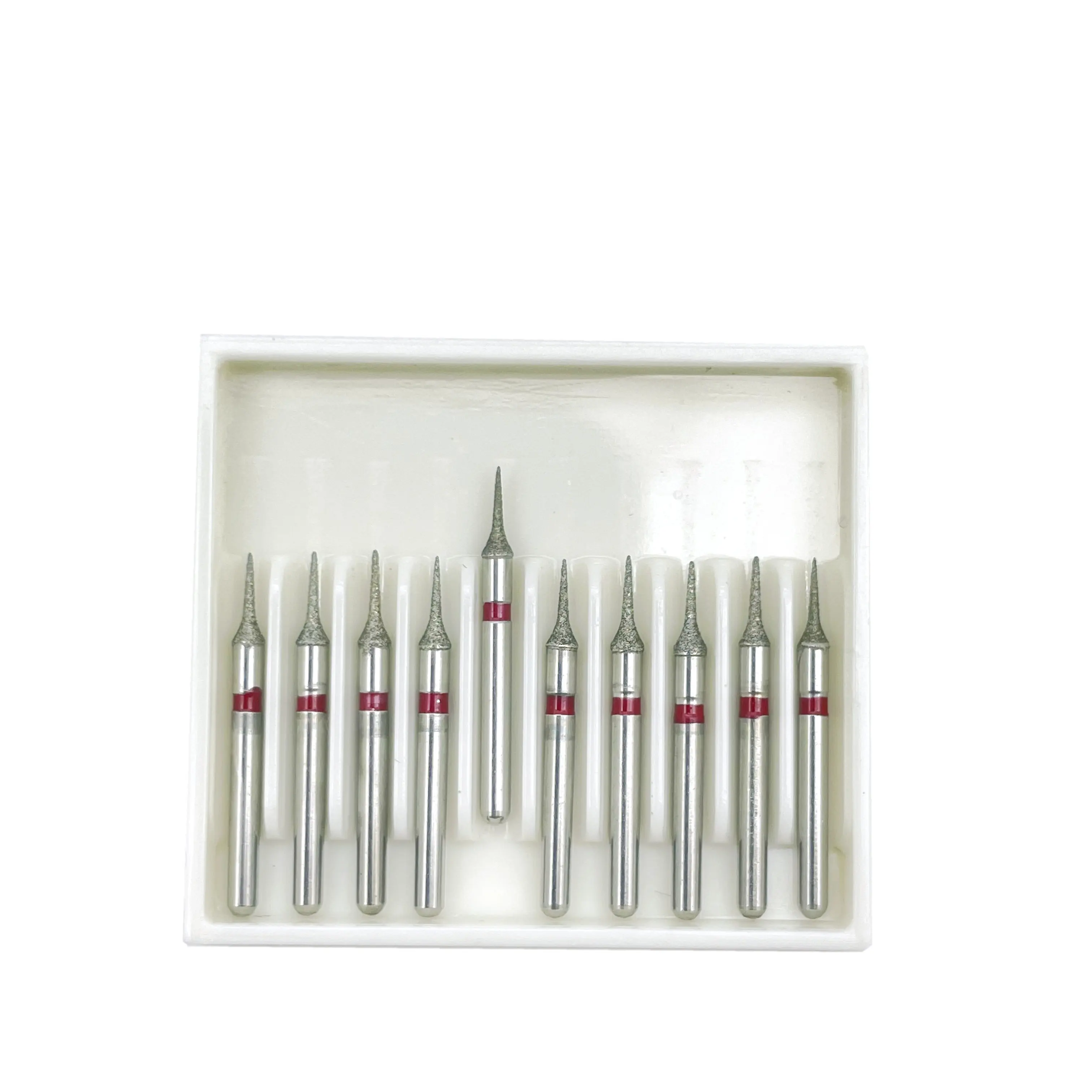 10Pcs Interproximal Enamel Reduction Dental Diamond Burs High Speed Handpiece Burs 1.6mm shank burs