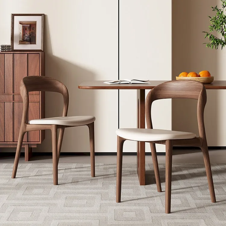 Solid wood dining chair Home antique backrest chair Restaurant eating stool Dining table chair Advanced sense Nordic desk