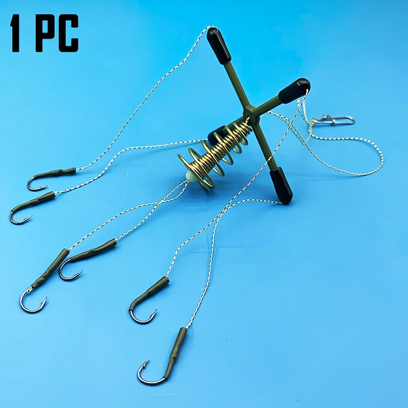 Rig antienredo para carpa-Garras ABS 4 puntas-Línea Isome resistente - imagen 3