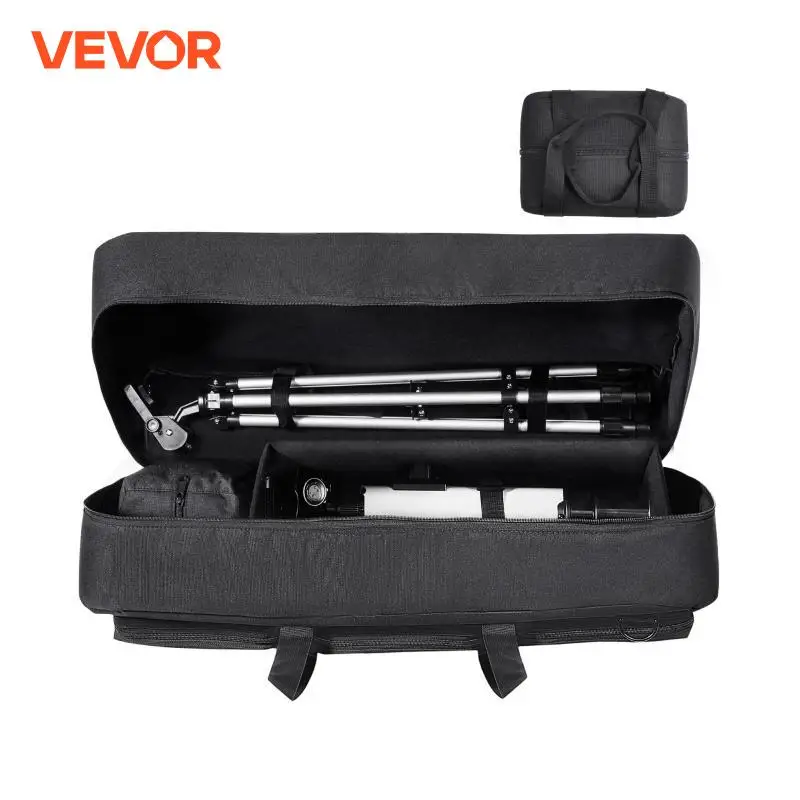 VEVOR Telescope Case 30” Telescope Storage Bag with Fixed Buckles Multi-Pocket & Detachable Divider Shock-Absorbent Carrying Bag