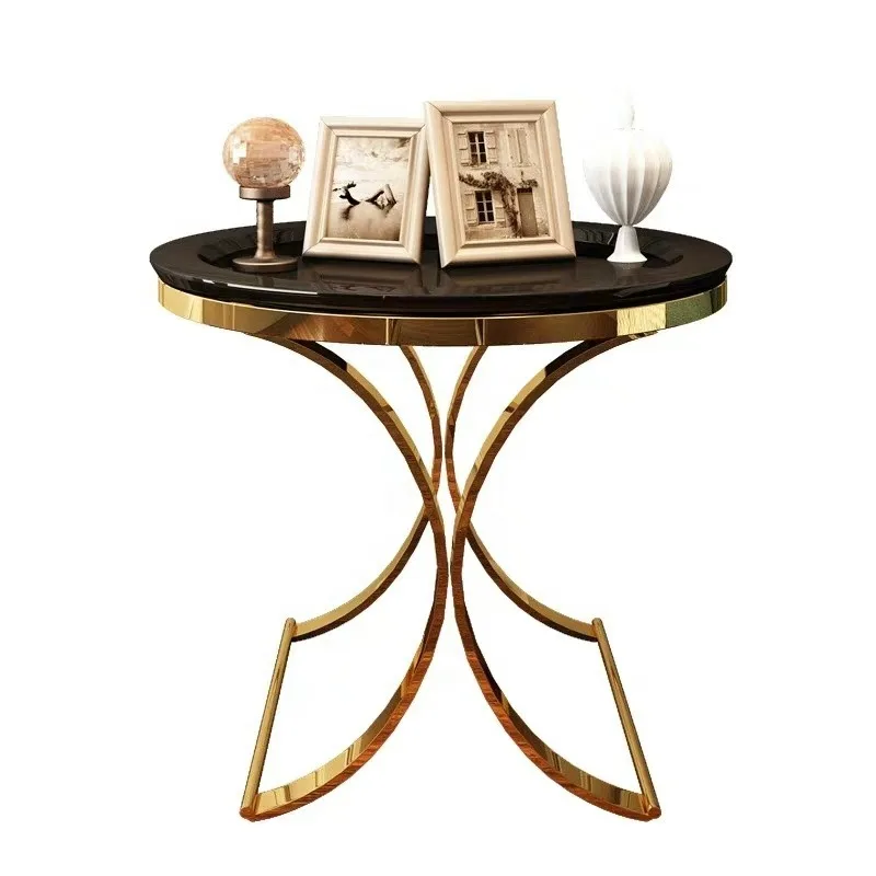 

Marble rose gold side table coffee table