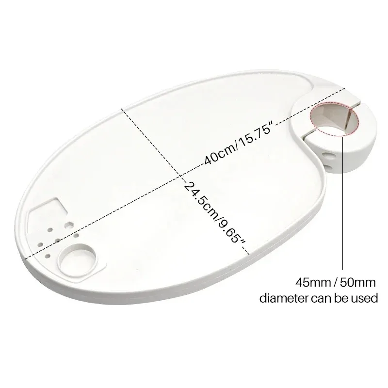 Adjustable 45/50mm Lab Scaler Tray Rotatable Bracket 12kg Load White Plastic for Chair Unit Best Tool