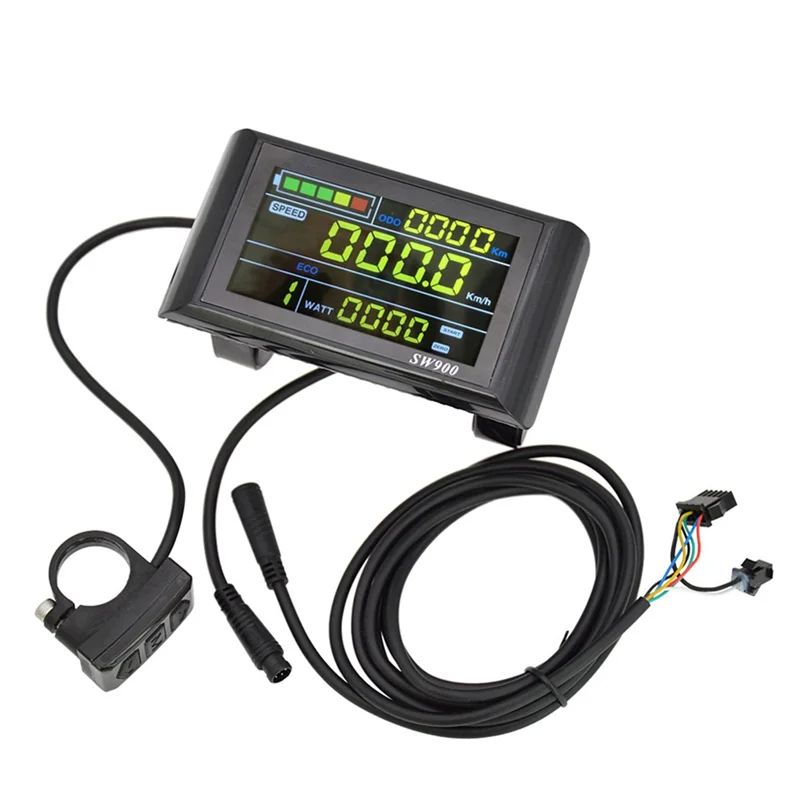 SW900 LCD Display Meter Control Panel 24 36 48V 52V 60V Electric Scooter 5 Pins Plug Riding Speed Time Power