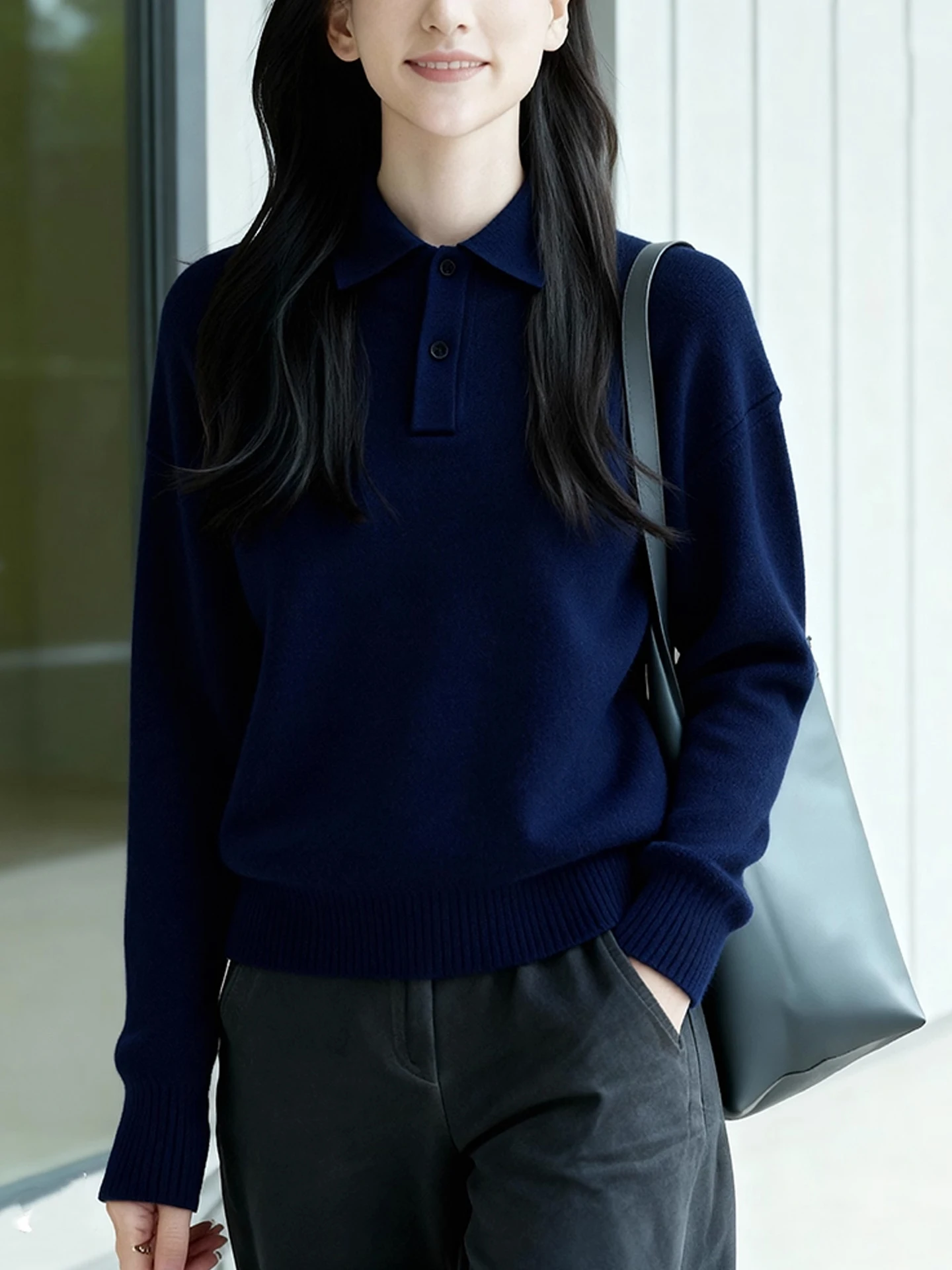 Ele محبوك سترة عادية طويلة Sve المرأة العلوي تنوعا الخريف الشتاء Faionable مريحة الكورية Sle