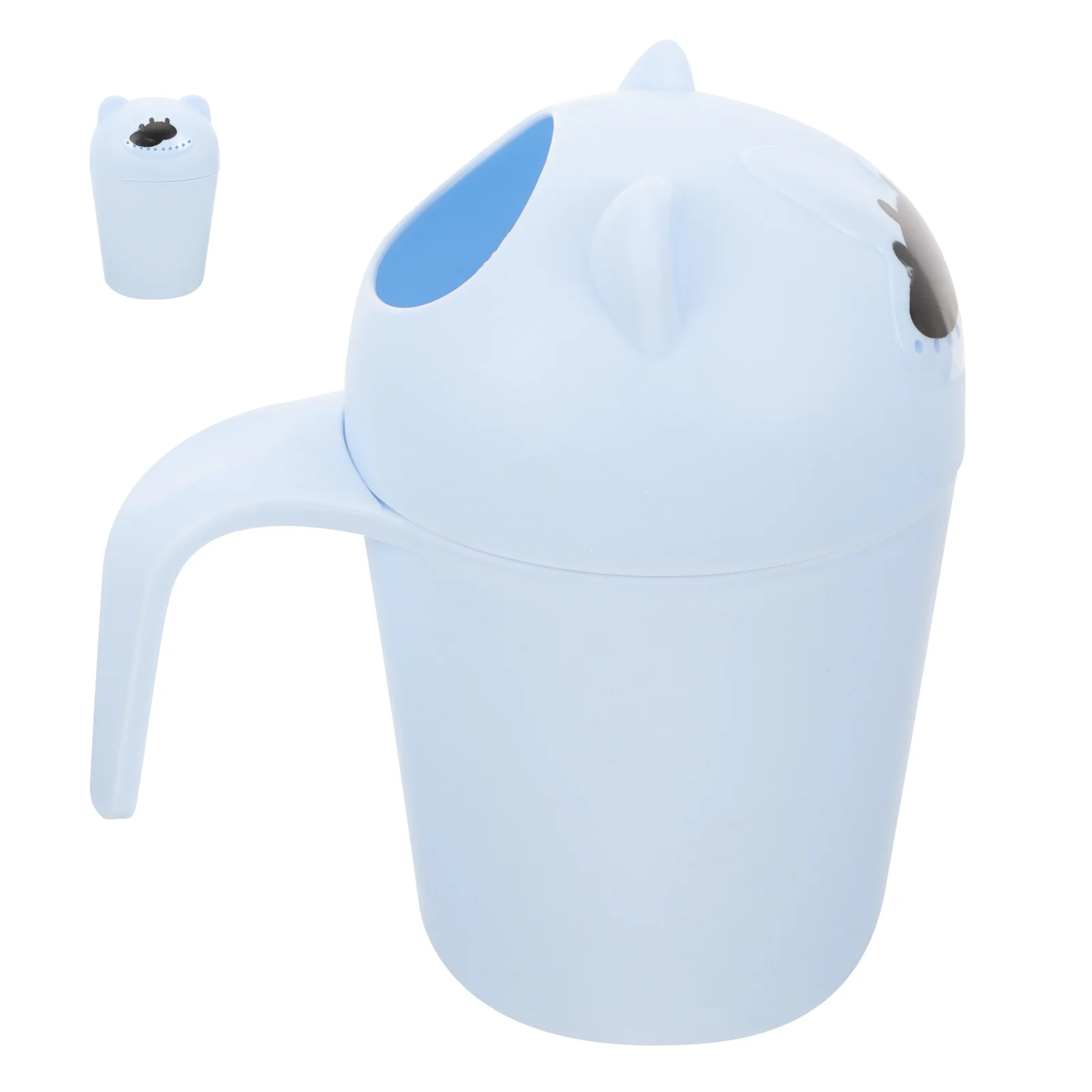 

Cartoon Bear Shampoo Cup Baby Bath Rinse Tool Easy to Hold Plastic Material Attracts Kids Fun Bath Time Random Color