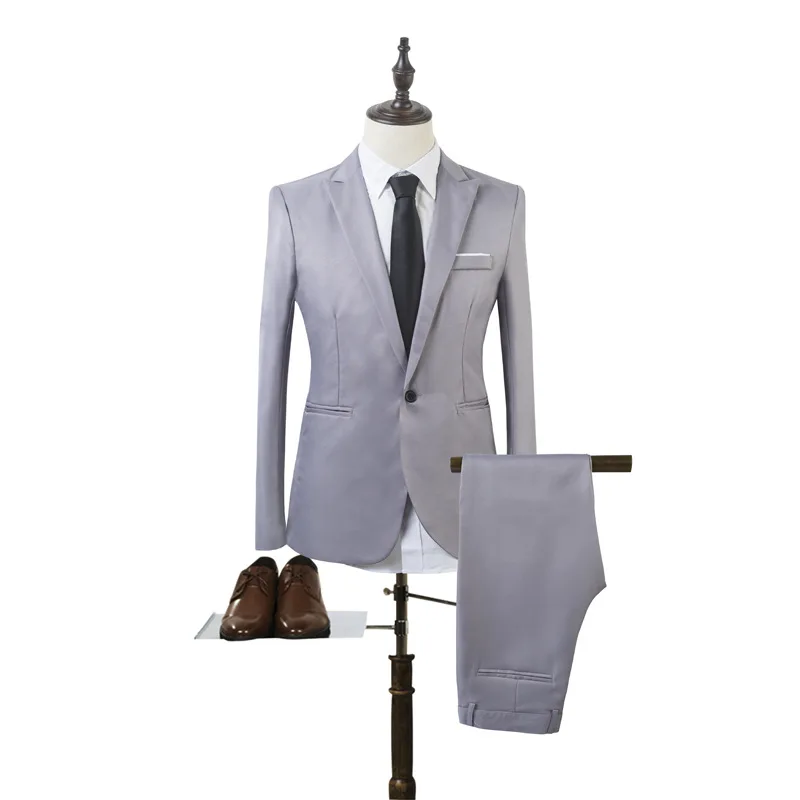 

2024 new style suits men's two-piece suits Korean style slim small suits professional formal suits groom wedding dress