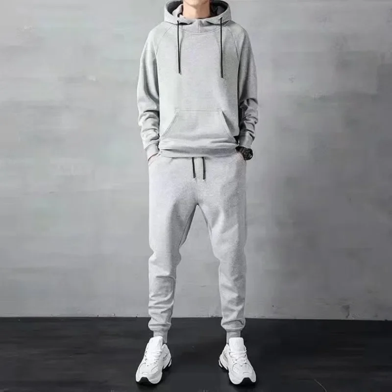 Men's clothing, sporty casual set, for spring and autumn 2025, new style, long-sleeved top and pants, two-piece set, matching