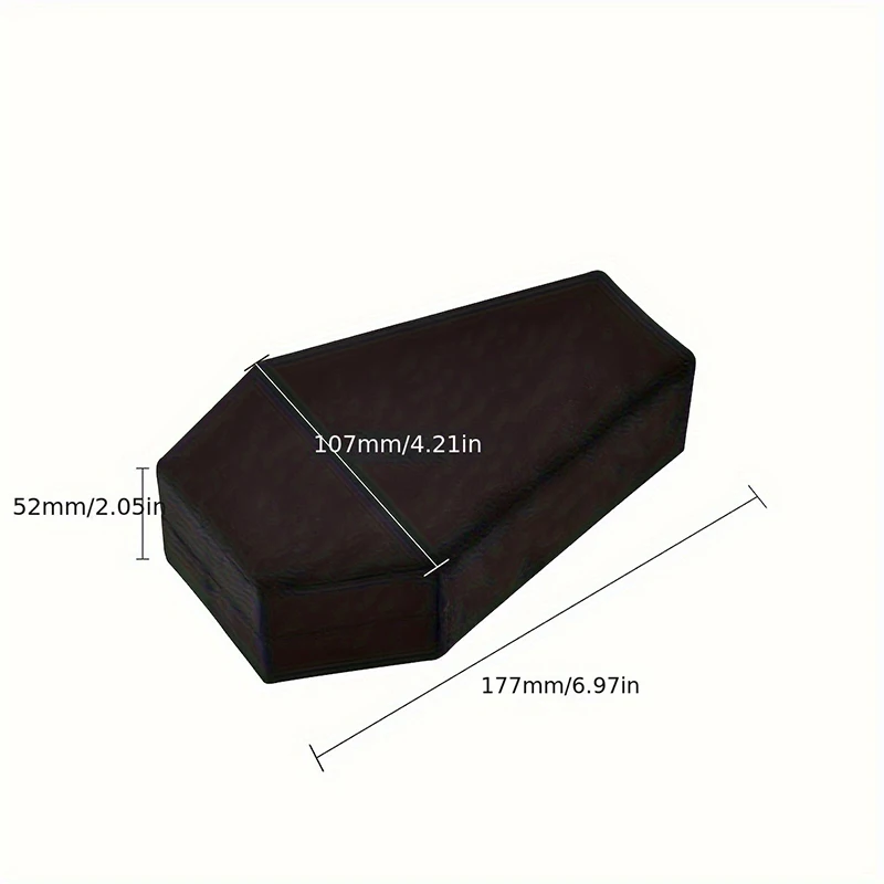 Personalized Gift Halloween Velvet Coffin Jewelry Box Ring Necklace Custom Logo Jewellery Organizer