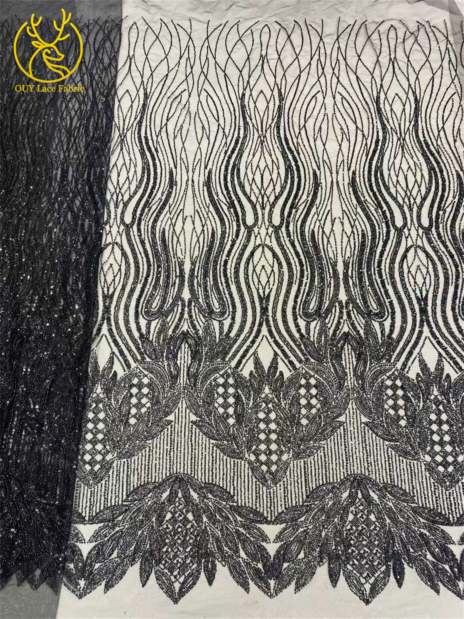 Eleganter Afrikanischer Pailletten-Perlen-Spitzenstoff 2026 Hochwertige Nigerianische Französische Bräutigam-Stickerei Tüll-Spitzenstoff für Braut und Hochzeit – Detail 20